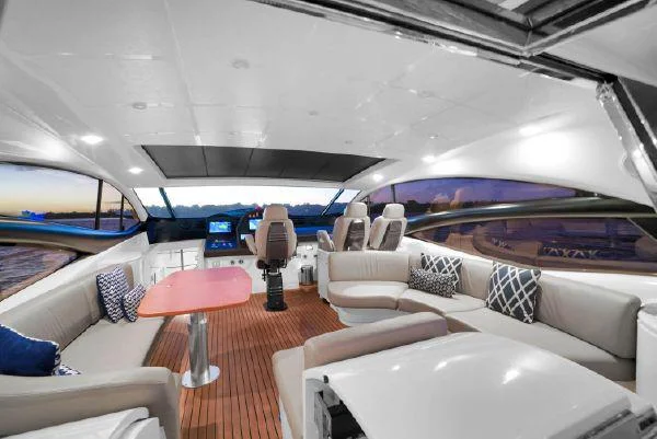 68ft Pershing Sky luxury nighttime